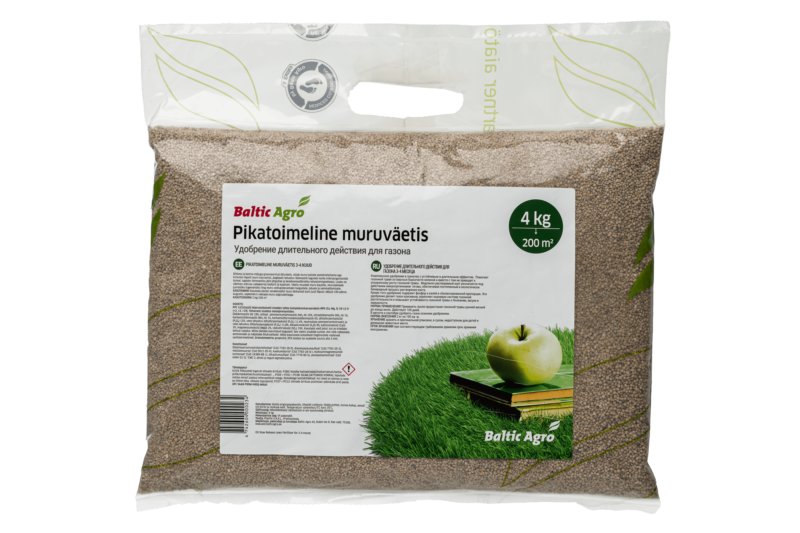 pikatoimeline muruväetis,100 päeva väetis,aeglaselt lahustuv väetis,laisk muruhooldus,muru väetamine kevadel