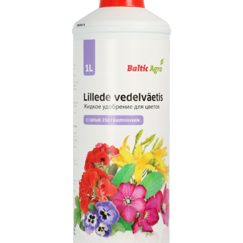 lillede vedelväetis 1l,Baltic Agro lileväetis,suvelillede väetis,rõdulillede väetamine,NPK vedelväetis,lillede väetamine