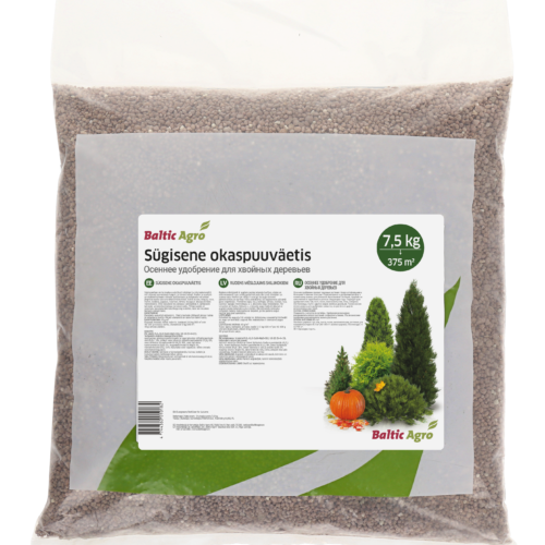 okaspuuväetis 7.5kg,pika heki väetis,sügisväetis suurpakend,okaspuude hooldus