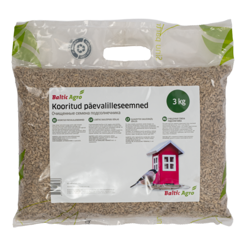 kooritud päevalilleseemned 3kg,prügivaba linnutoit,puhastatud päevalilleseemned,linnutoit rõdule,aialindude söötmine,päevalilleseemned ilma kestata