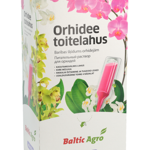 Orhidee toitelahus ampullis,orhidee väetamine,orhideeväetis,kauakestev orhidee toitelahus,orhidee hooldusvahendid