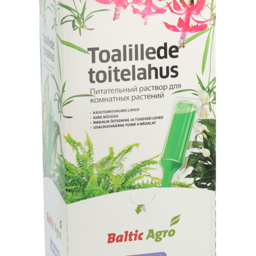 Toalillede toitelahus ampullis,toataimede väetis,lehtdekoratiivsete taimede hooldus,õitsvate toataimede väetamine,toataimede turgutamine