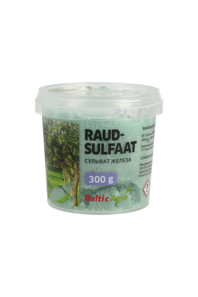 Iron Sulfate 300g, fruit tree spraying, rose disease control, lichens on tree trunks, iron sulfate solution