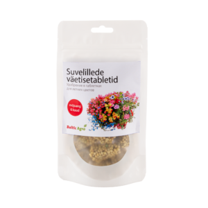 Suvelillede väetisetabletid,pikaajalise toimega suvelilleväetis,väetisetabletid rõdutaimedele,amplilillede hooldus