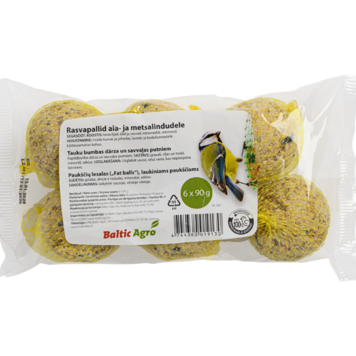 Rasvapallid 6x90g,Rasvapallot puutarha- ja metsälinnuille 6x90g