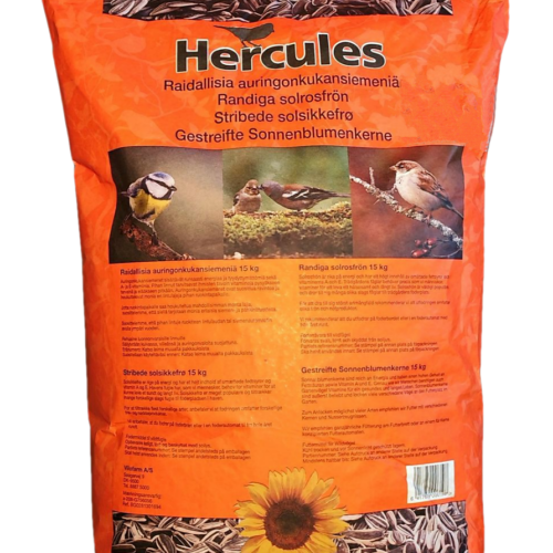 Raidallinen auringonkukansiemenet puutarhan ja metsän linnuille 15 kg
