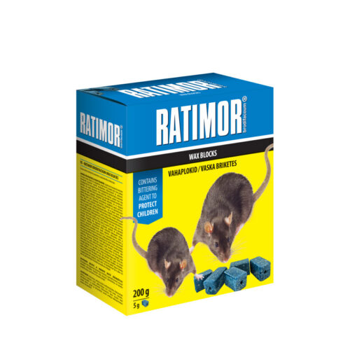Ratimor-hiirien ja -rottien torjunta-aine, vahapalat 200 g
