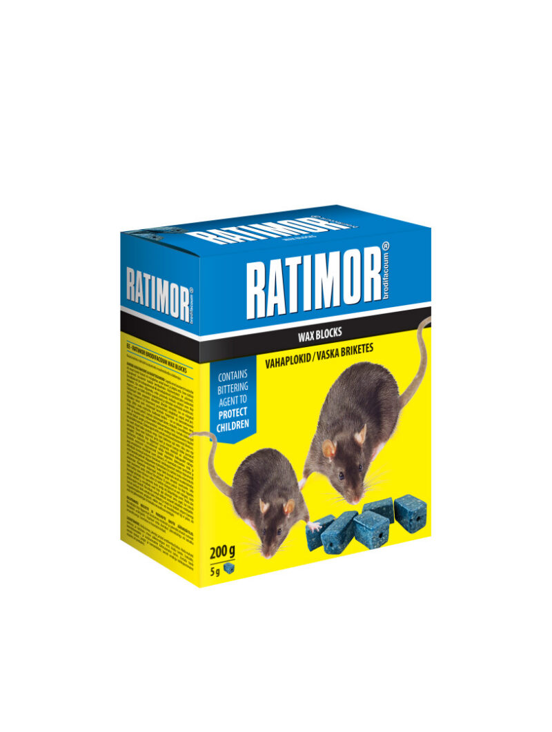 Ratimor-hiirien ja -rottien torjunta-aine, vahapalat 200 g