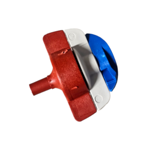 Синий и красный поворотный вентиль