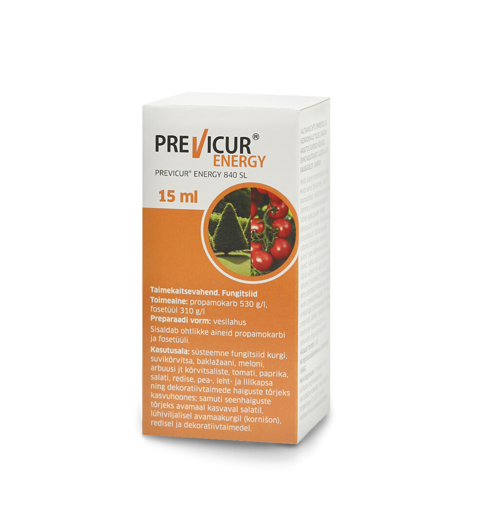 Previcur Energy taimekaitsevahend 15 ml pakend. Fungitsiid haiguste tõrjevahend