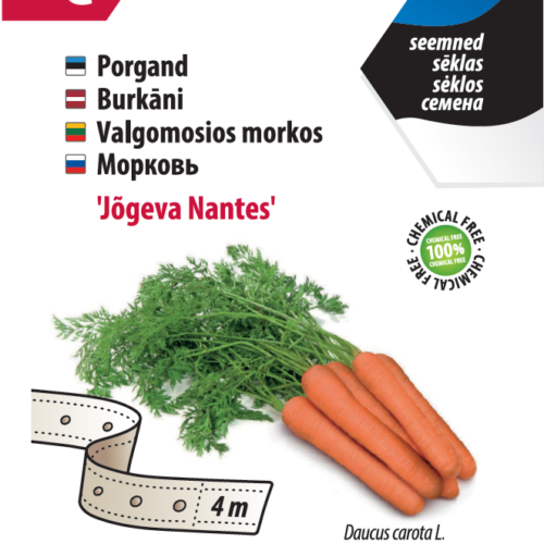 Carrot 'Jõgeva Nantes' on seed tape