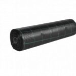 Must aiakaitse rull, 50 meetrit, vastupidav ja kvaliteetne, sobib aia ja maastiku kaitseks.