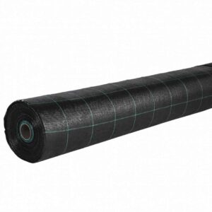 Must geotekstiil rullis, 50 meetrit, sobib maapinna kaitseks ja drenaažiks, vastupidav ja kvaliteetne materjal.