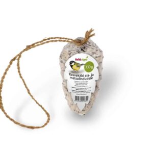 Шишка с жиром для садовых и лесных птиц 330 г, натуральный продукт, подходит в качестве корма для птиц, содержит смесь высококачественных ингредиентов.