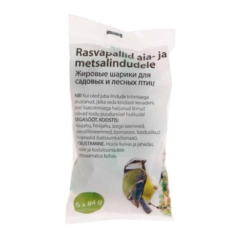 Rasvapallot puutarha- ja metsälinnuille 6x84g
