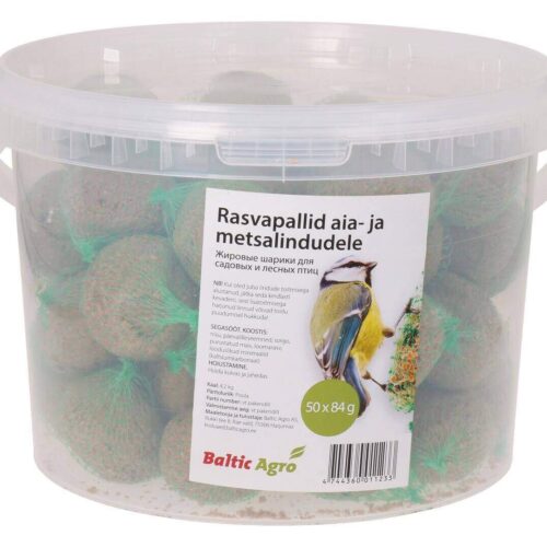 Rasvapallot ämpärissä puutarha- ja metsälinnuille 50x84g (verkolla)