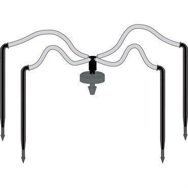 tilguti-4-tikk-ja-voolik-Netafim.jpeg Komplekt 4 x manifold+60cm voolik+tikk