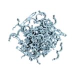 Kaabliklambrid hallid plastikust, hunnik.