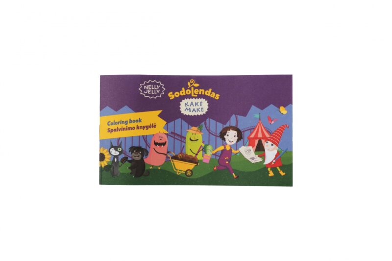 Laste värviraamat "Sodolendas" Nelly Jelly tegelastega.
