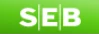 SEB pank logo rohelisel taustal