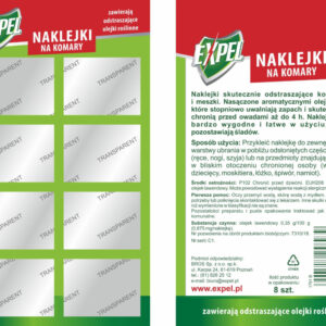 Expel kleebised sääskedele, sisaldavad looduslikke eeterlikke õlisid.