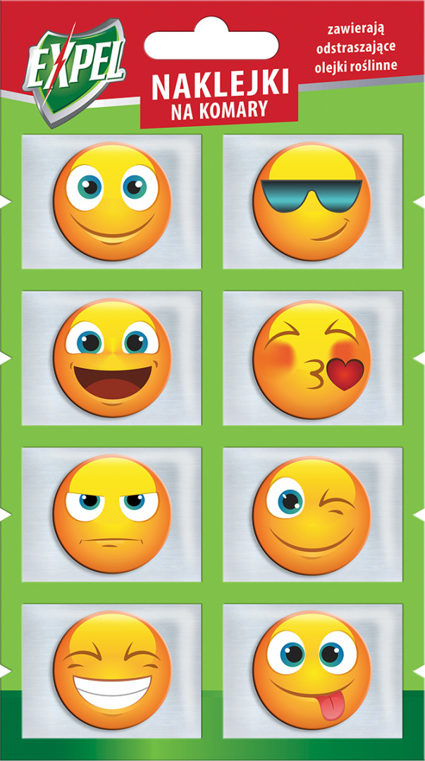 Sääskipeletajad emotikonikleepsud taimsete õlidega.