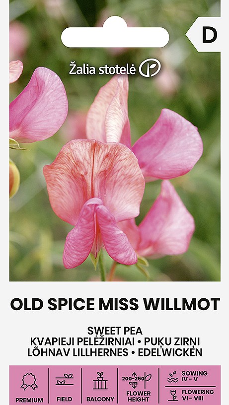 Lõhnavad lillherne seemned istutuskott.