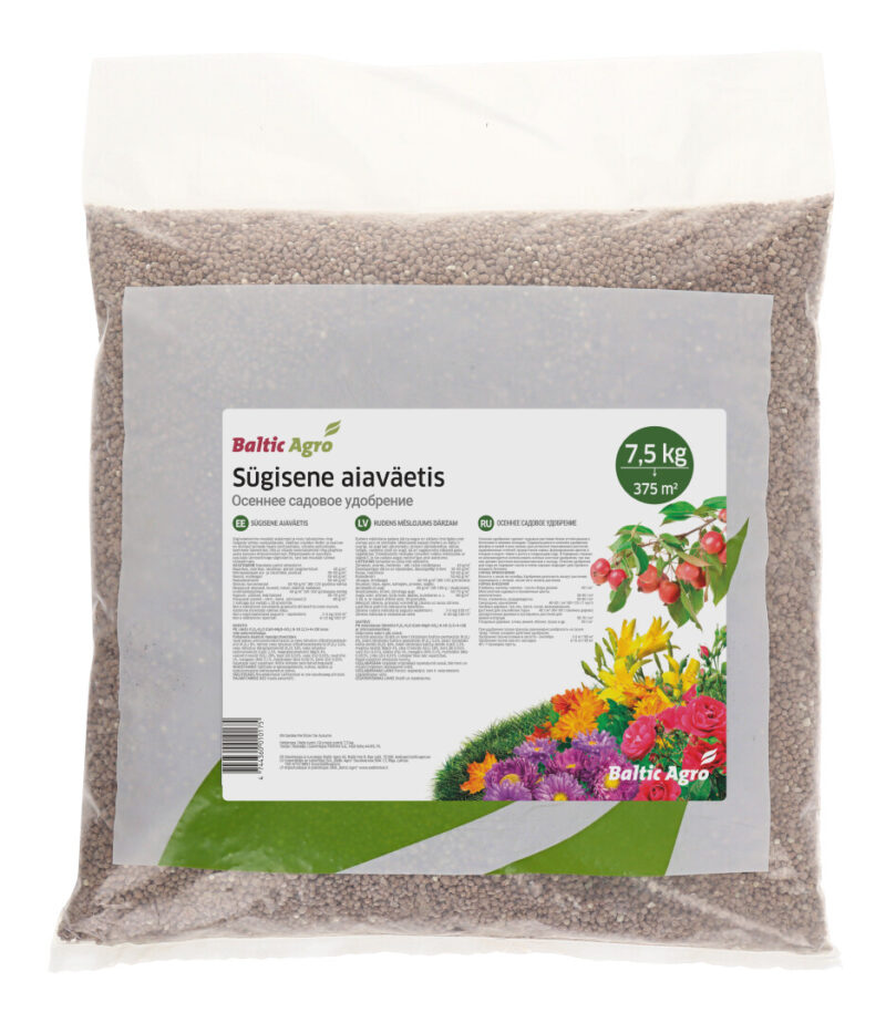 Осеннее удобрение для цветов Baltic Agro, упаковка 7,5 кг