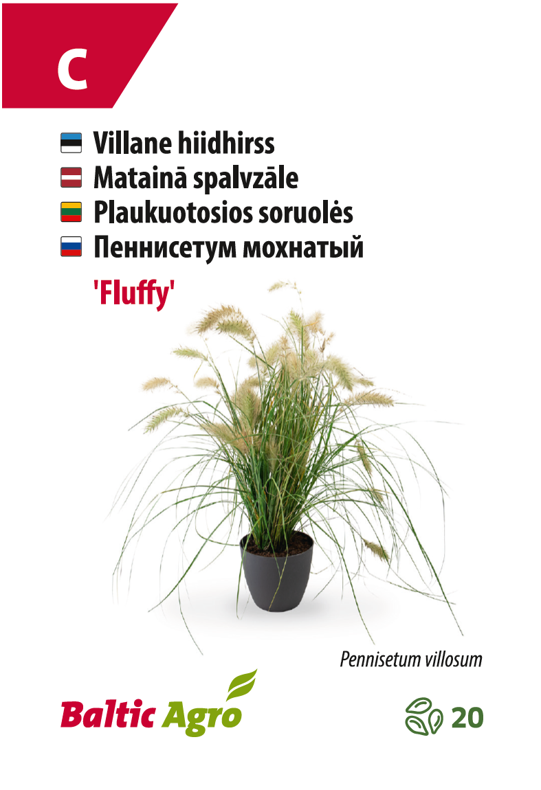 Villane hiidhirss "Fluffy" potitaim, Baltic Agro kataloog.
