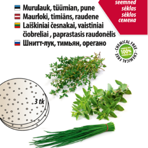 Murulauk, tüümian, pune - seemnepakend.