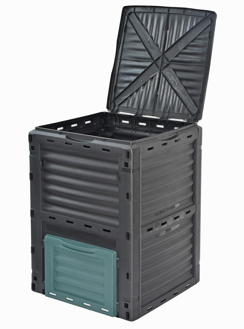 Садовый компостер 300 л Пластиковый компостер с открытой крышкой.