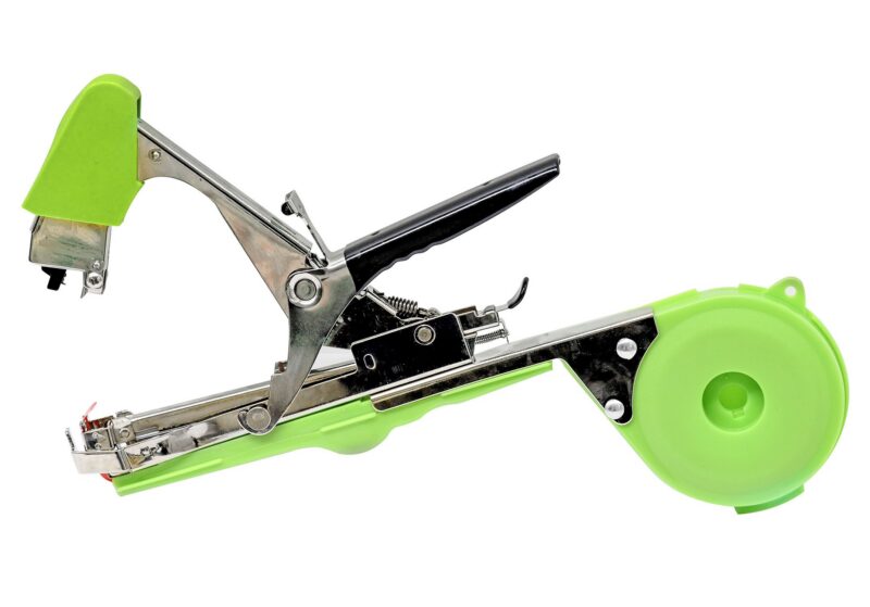 Plant tying tool for quick and efficient stapling of plants