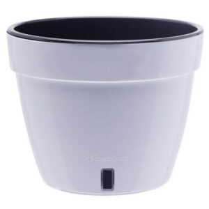 Flowerpot Asti with water reservoir and water level indicator, white, 23x18cm, 6L LILLE SEEMNESEGU,FLOWER SEED MIX LAST MINUTE