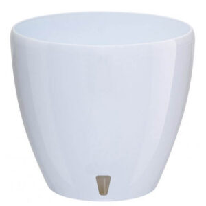 Flowerpot deco with water reservoir and water level indicator, white, 17x15cm, 2.5L LILLE SEEMNESEGU,FLOWER SEED MIX LAST MINUTE