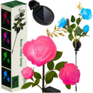 Solar-powered garden rose LED lamp Solar-powered garden rose LED lamp