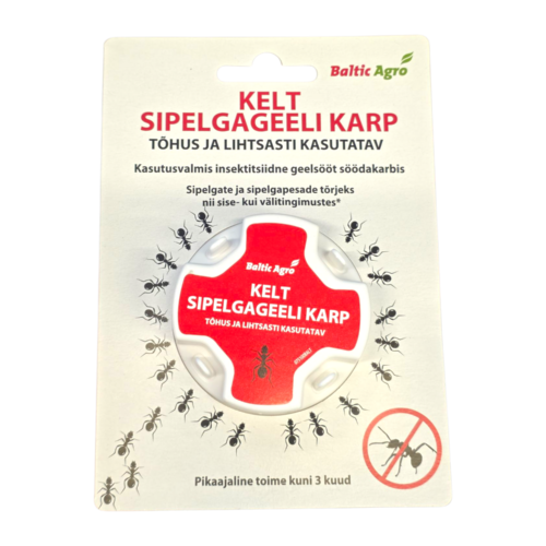 Muurahaisgeelirasia Kelt muurahaistorjunta sisätiloissa, muurahaisgeeli, Kelt-muurahaissyötti, muurahaispesän hävittäminen, mustat muurahaiset, muuraismyrkky