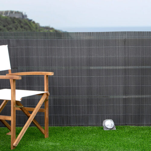Vimet LOP Screening Mat 1 x 3 m, Dark Grey (Anthracite) garden fence, balcony mat, privacy mat, shade net, dark grey fence
