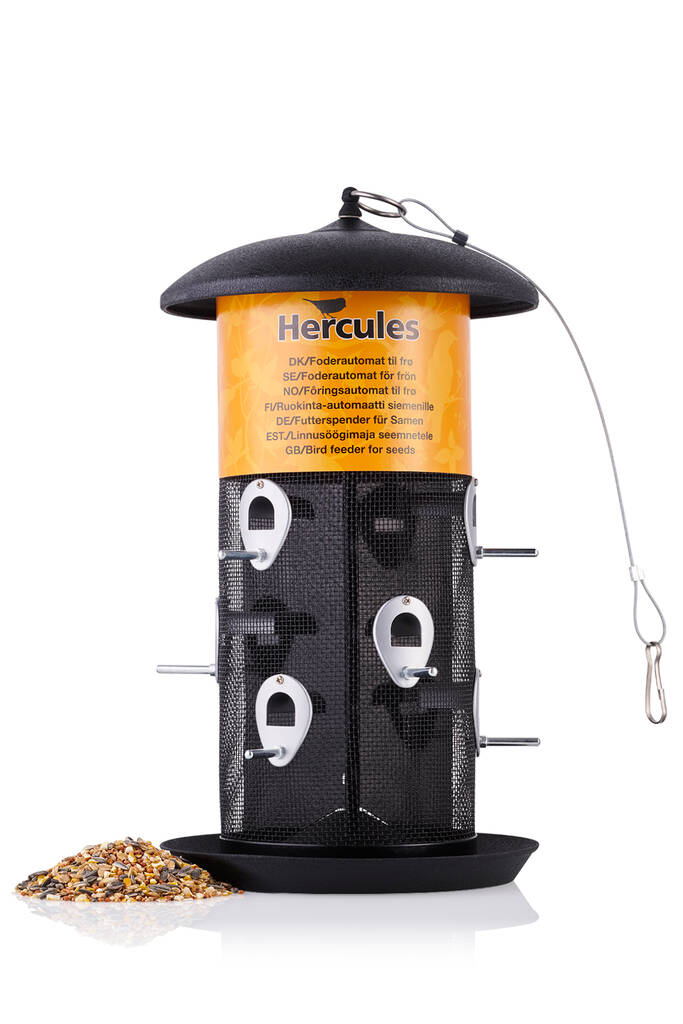 large metal bird feeder for seeds (h 45 cm) bird feeder, metal bird feeder, large bird feeder, bird feeder for seeds, garden accessories