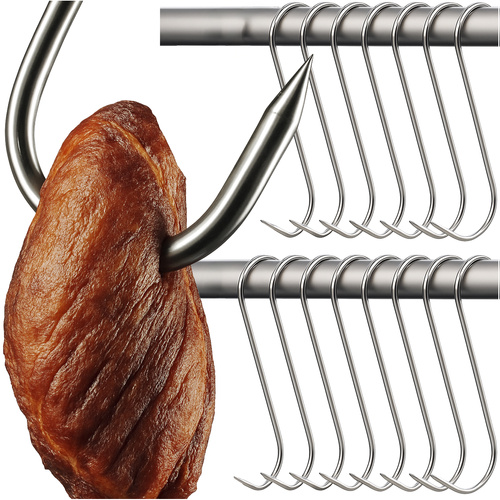 lihakonksud suitsuahju,roostevabast terasest konksud lihale,KAMINER suitsuhaagid,S-kujulised suitsutuskonksud