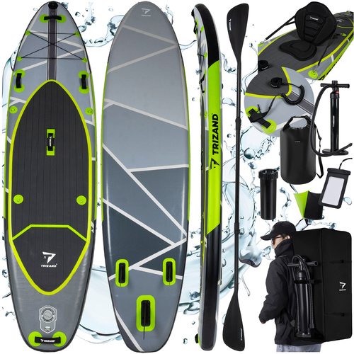 inflatable paddleboard,SUP board set,SUP with kayak seat,water sports in nature,stable surfboard