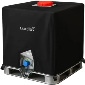 Must Gardlov kate IBC veemahutile metallalusel
